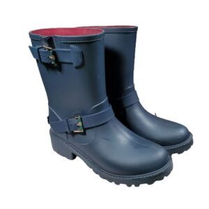 Tommy Hilfiger Navy Rainboots Hiking Rubber Size 8